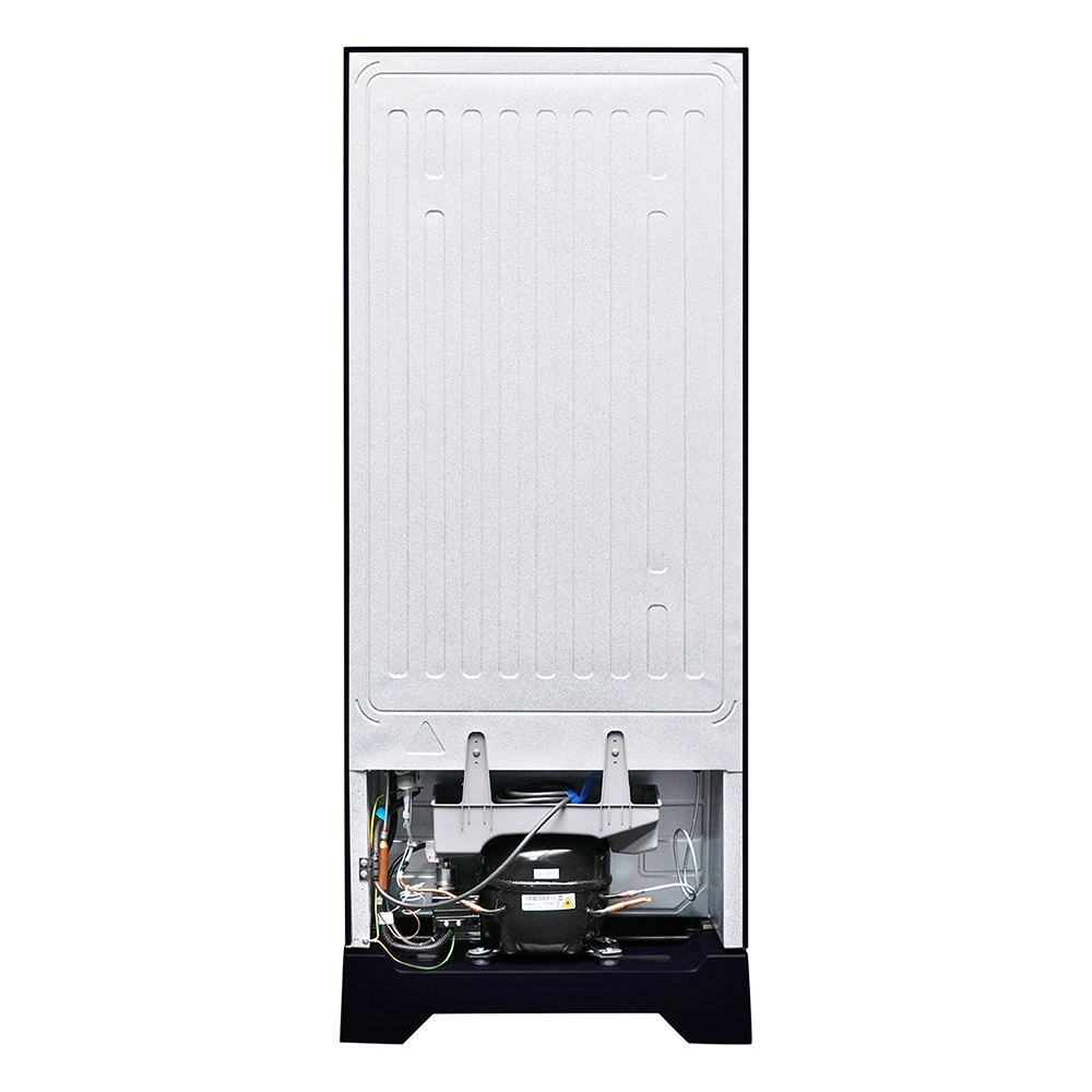 Haier 215L 5 Star Inverter Technology Direct Cool Single Door Refrigerator with Toughened Glass Shelf Base Drawer comes in Glossy Marine Dahelia Finish HRD-2355PMD-P